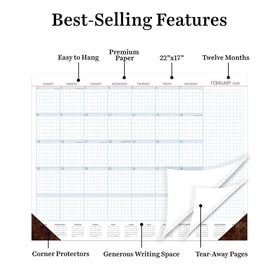 2026 Professional Large Desk Pad Monthly Blotter Calendar - 0