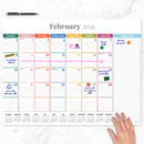 2026 Rainbow Blocks Large Desk Pad Monthly Blotter Calendar-3