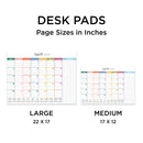 2026 Rainbow Blocks Large Desk Pad Monthly Blotter Calendar-4