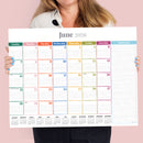 2026 Rainbow Blocks Large Desk Pad Monthly Blotter Calendar-1