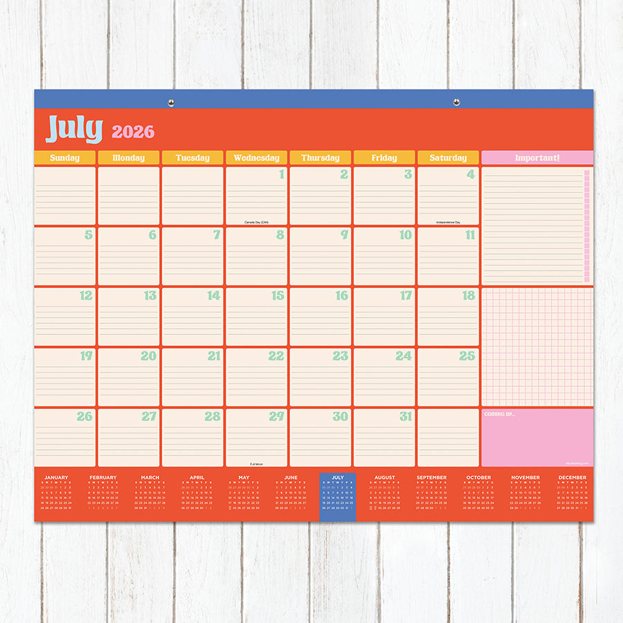 2026 Sherbet Large Desk Pad Monthly Blotter Calendar