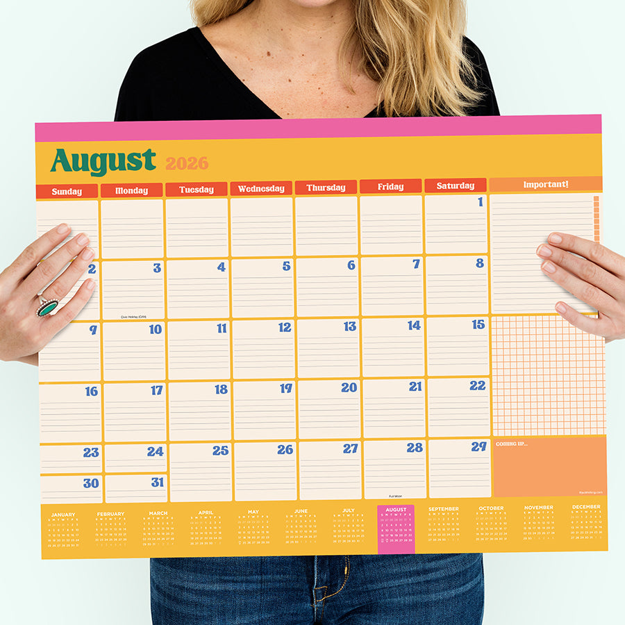 2026 Sherbet Large Desk Pad Monthly Blotter Calendar