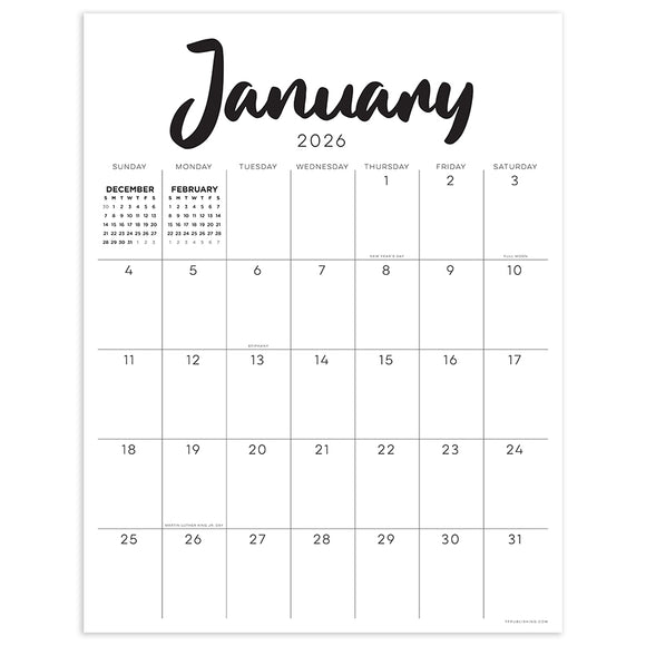 2026 Large Art Poster Wall Calendar