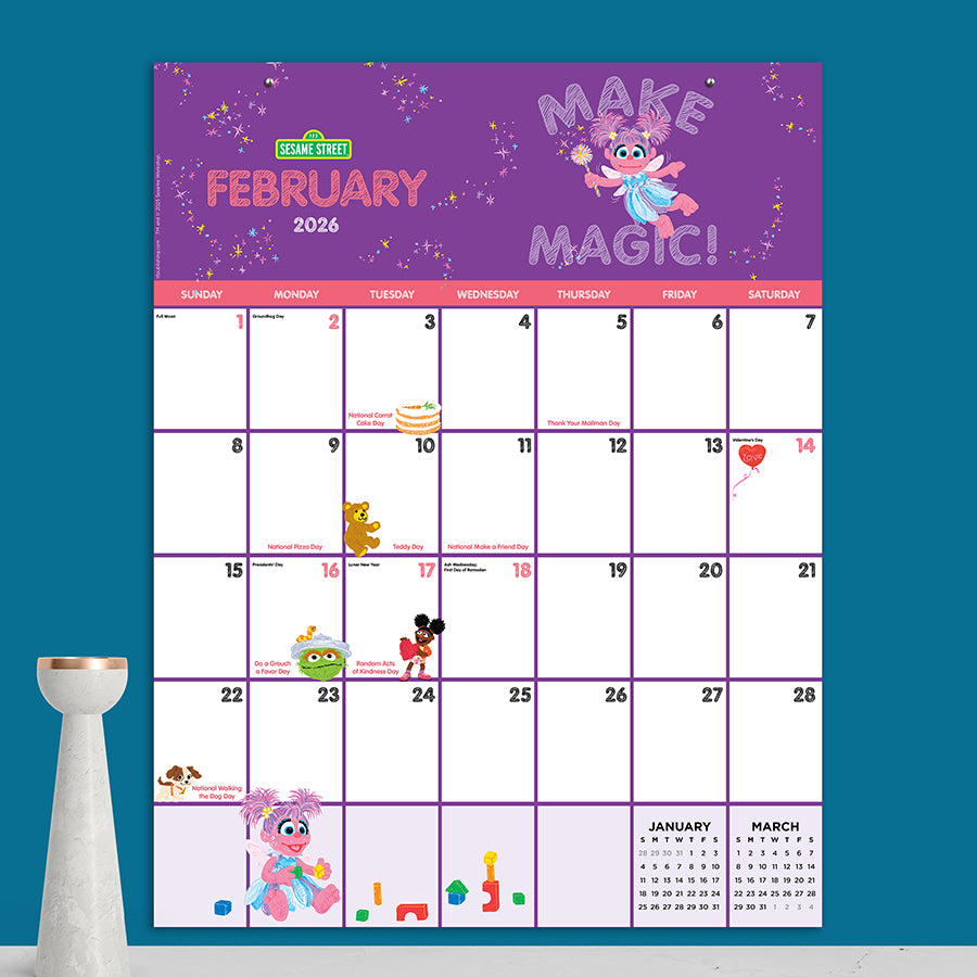 2026 Sesame Street Large Art Poster Wall Calendar - 0