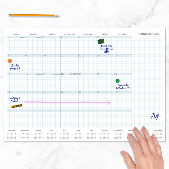 2026 Professional Medium Desk Pad Monthly Blotter Calendar