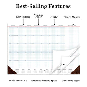 2026 Professional Medium Desk Pad Monthly Blotter Calendar - 0