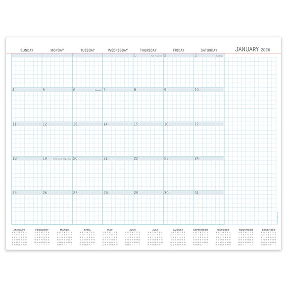 2026 Professional Medium Desk Pad Monthly Blotter Calendar