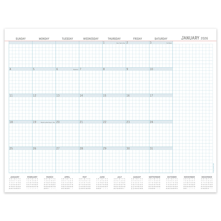 2026 Professional Medium Desk Pad Monthly Blotter Calendar