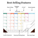 2026 Rainbow Blocks Medium Desk Pad Monthly Blotter Calendar-2