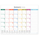 2026 Rainbow Blocks Medium Desk Pad Monthly Blotter Calendar-6