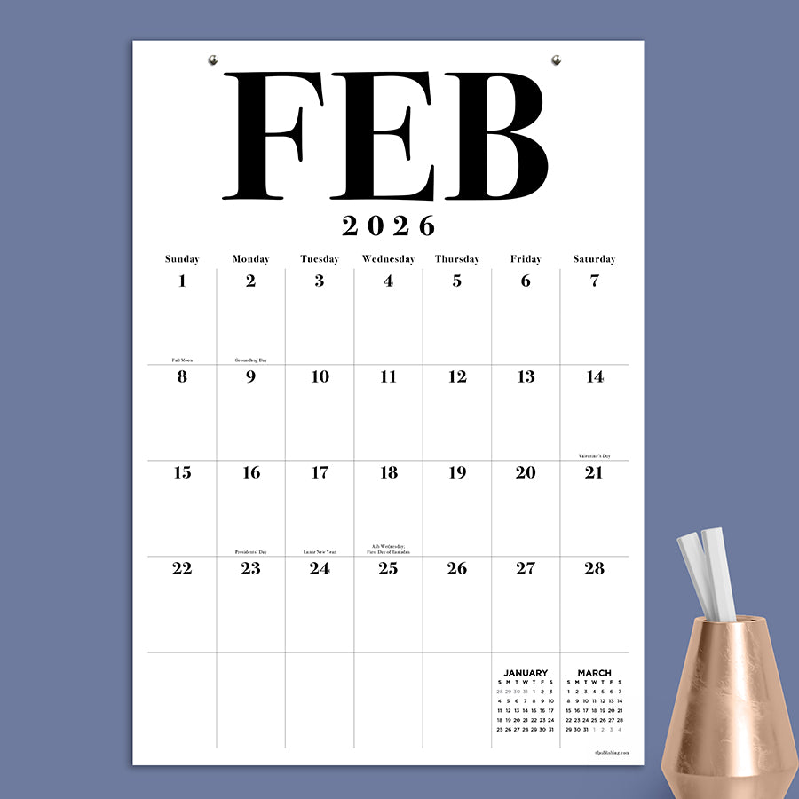 2026 Medium Art Poster Wall Calendar