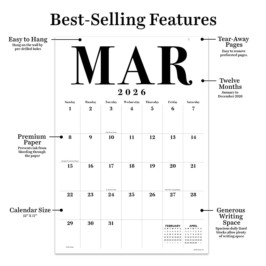 2026 Medium Art Poster Wall Calendar - 0