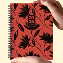 2026 Electric Red Medium Weekly Monthly Planner-3