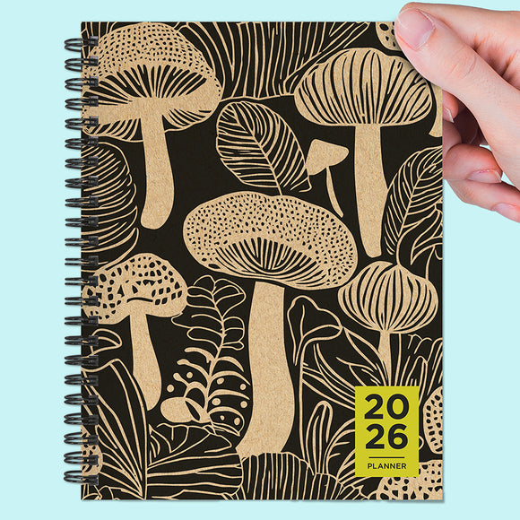 2026 Mushroom Medium Weekly Monthly Planner