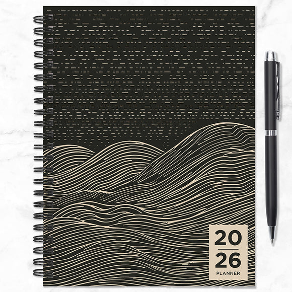 2026 Rolling Waves Medium Weekly Monthly Planner