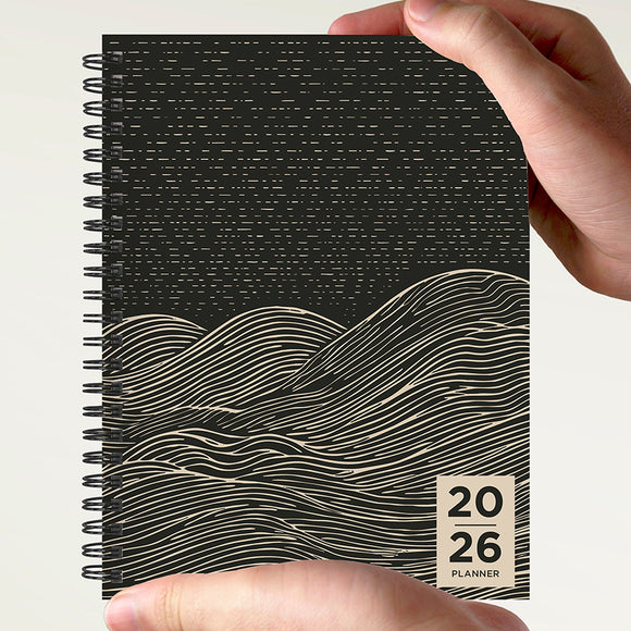 2026 Rolling Waves Medium Weekly Monthly Planner