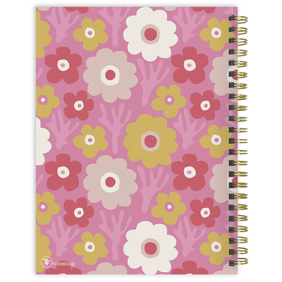 2026 Pink Pretty Petals Medium Weekly Monthly Planner