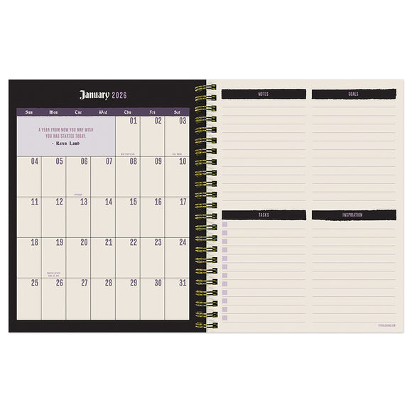 2026 Pretty Kitty Medium Weekly Monthly Planner