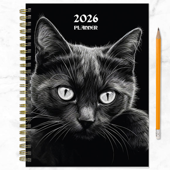 2026 Pretty Kitty Medium Weekly Monthly Planner