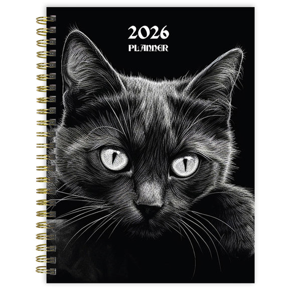2026 Pretty Kitty Medium Weekly Monthly Planner