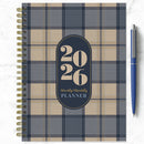 2026 Classic Plaid Medium Weekly Monthly Planner-1