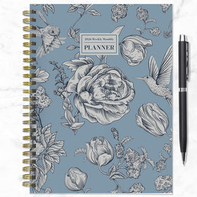 2026 Garden Roses Medium Weekly Monthly Planner