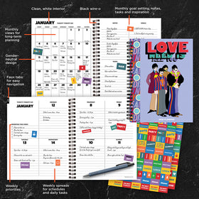 2026 All You Need is Love Medium Weekly Monthly Planner - 0