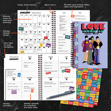 2026 All You Need is Love Medium Weekly Monthly Planner - 0