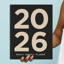 2026 Burnt Black Large Weekly Monthly Planner-3