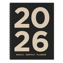 2026 Burnt Black Large Weekly Monthly Planner-10