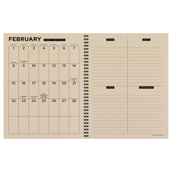 2026 Tree Rings Large Weekly Monthly Planner