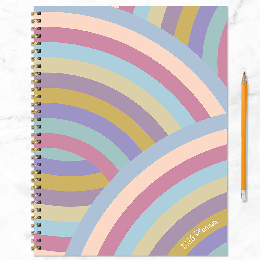 2026 Almost Rainbow Large Weekly Monthly Planner - 0