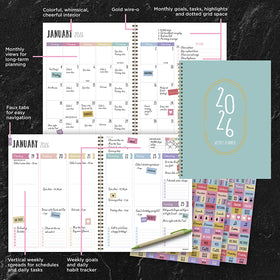 2026 Robin's Egg Large Weekly Monthly Planner - 0