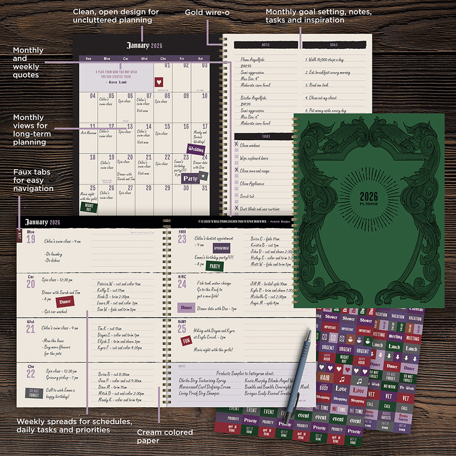 2026 Crest Large Weekly Monthly Planner - 0