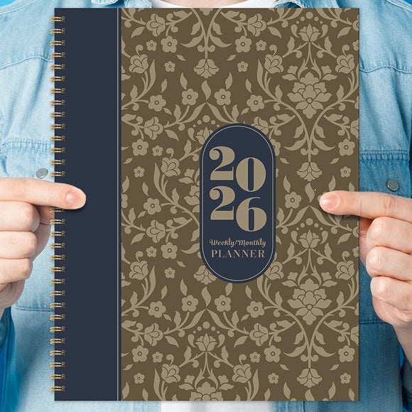 2026 Bonjour Book of Blooms Large Weekly Monthly Planner