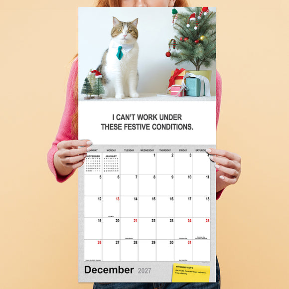 2027 Corporate Cats Wall Calendar