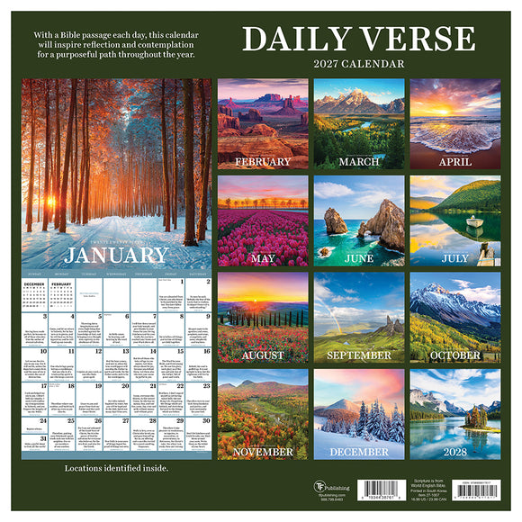 2027 Daily Verse Wall Calendar