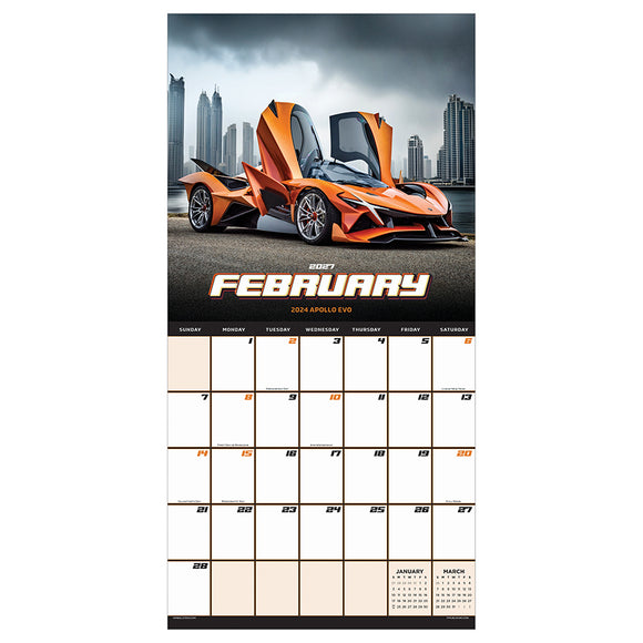 2027 Dream Cars Wall Calendar