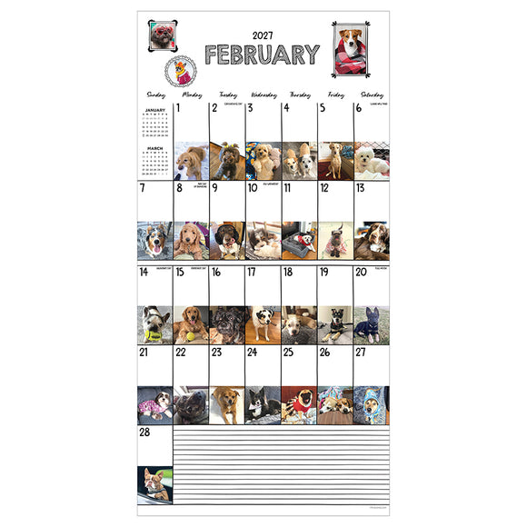 2027 Dog-A-Day Wall Calendar