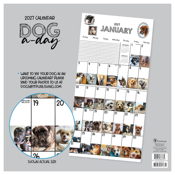 2027 Dog-A-Day Wall Calendar