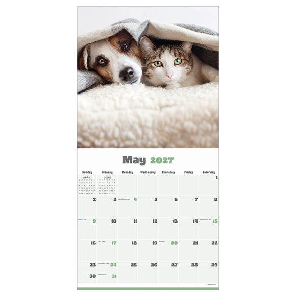 2027 Furry Friends Wall Calendar