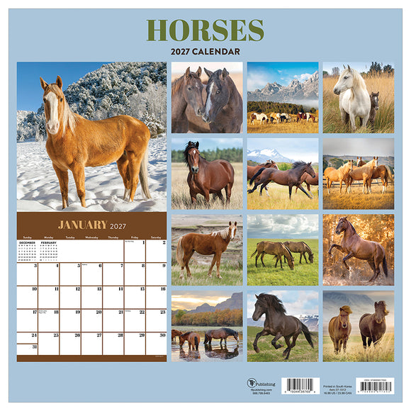 2027 Horses Wall Calendar