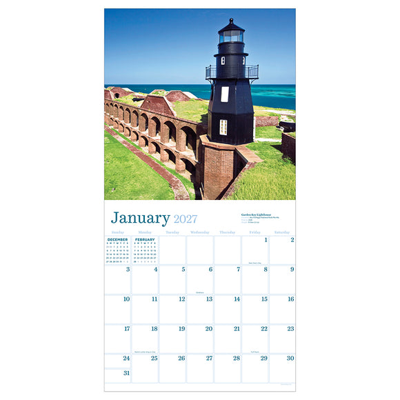 2027 Lighthouses Wall Calendar