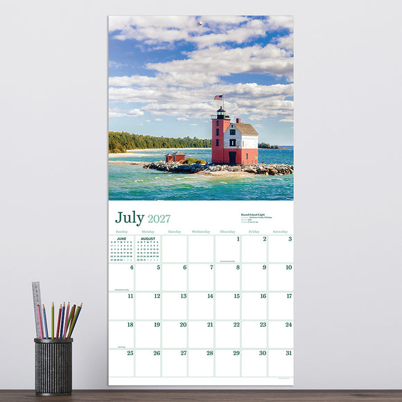 2027 Lighthouses Wall Calendar