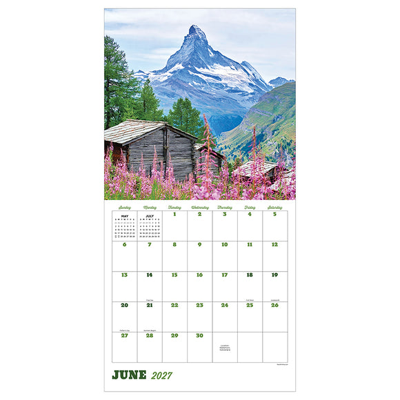 2027 Mountains Wall Calendar