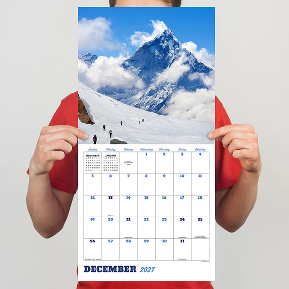 2027 Mountains Wall Calendar