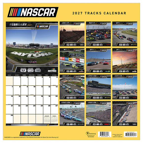 2027 Nascar Tracks Wall Calendar