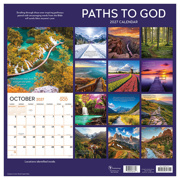 2027 Paths to God Wall Calendar