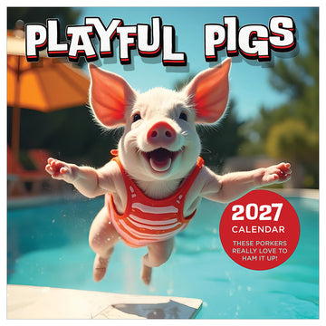 2027 Playful Pigs Wall Calendar