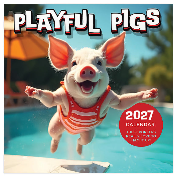 2027 Playful Pigs Wall Calendar